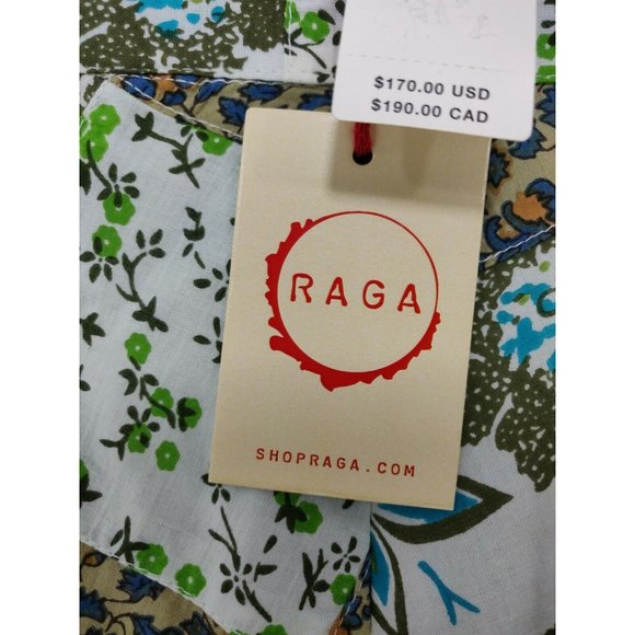 $170 Anthropologie Raga Size M Floral Patchwork Ruffle Lined Maxi Skirt Boho - Picture 8 of 9